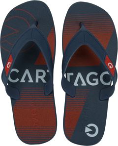 Sandalia Cartago Dakar Masc Adulto Azul/Azul/Vermelho