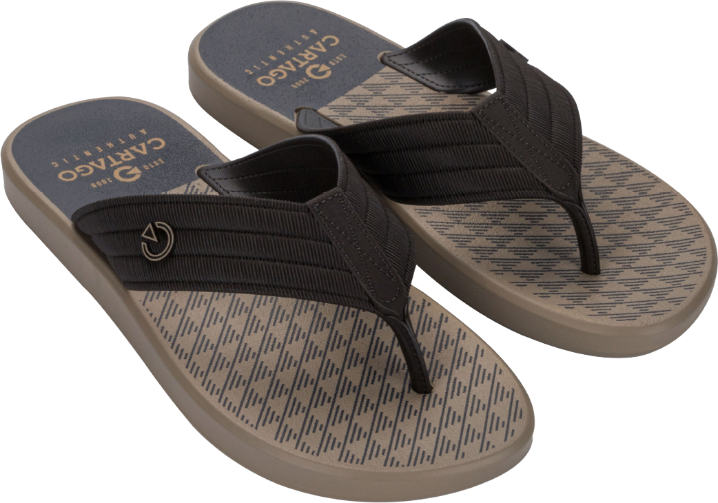 Sandalia Cartago Montreal Masc Adulto Bege/Marrom/Laranja