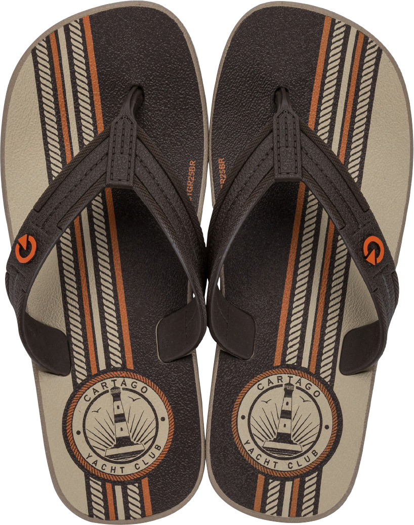 Sandalia Cartago Atlanta Masc Infantil Bege/Marrom/Laranja