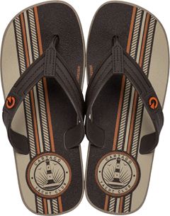 Sandalia Cartago Atlanta Masc Infantil Bege/Marrom/Laranja