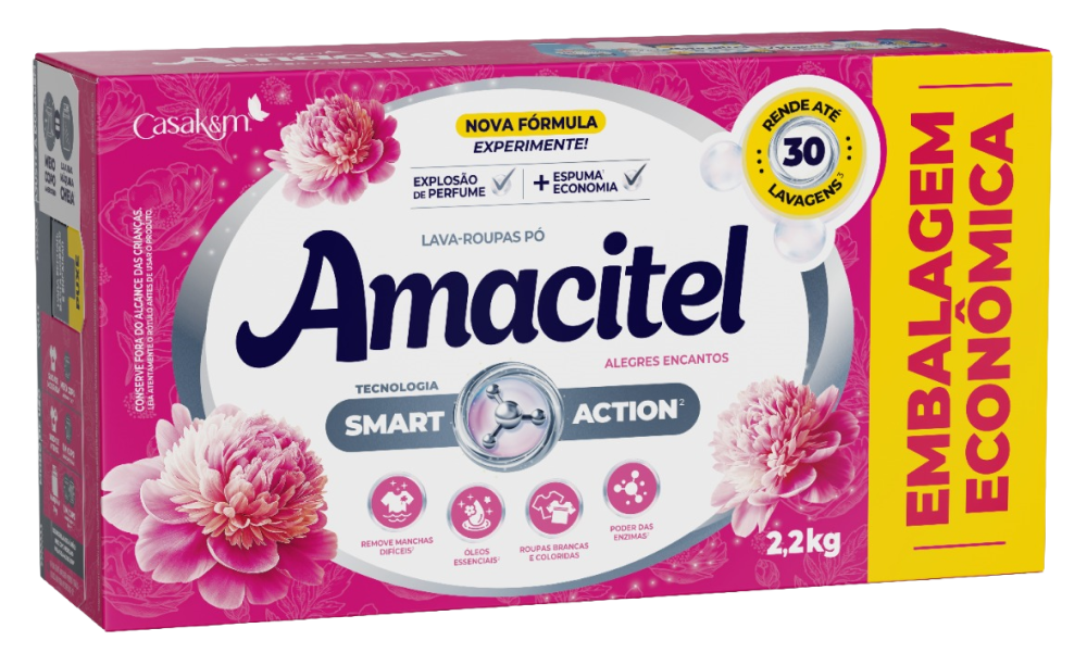 Sabao Em Po Amacitel Alegres Encanto Caixa 2,2kg