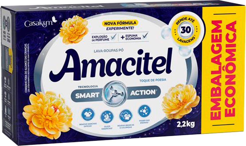 Sabao Em Po Amacitel Toque De Poesia Caixa 2,2kg