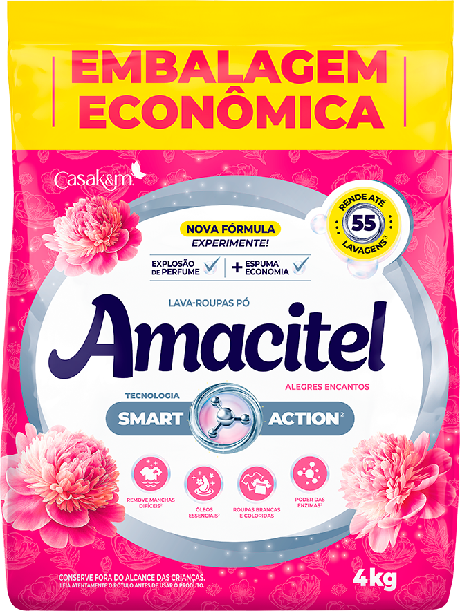 Sabao Em Po Amacitel Alegres Encanto Sachet 4kg
