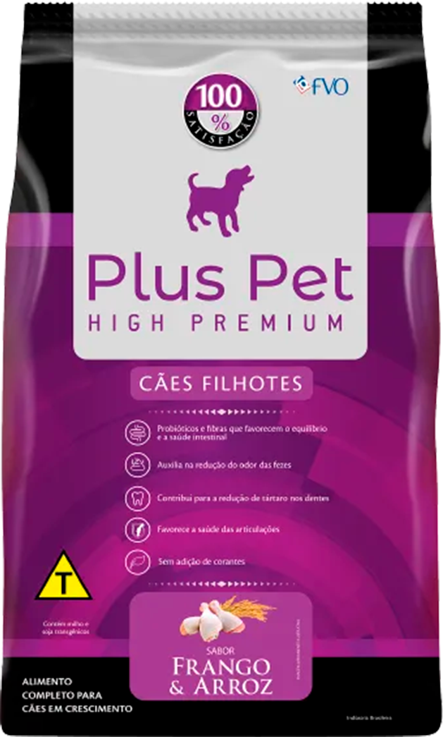 Racao Para Caes Plus Pet Filhotes Frango E Arroz 1kg