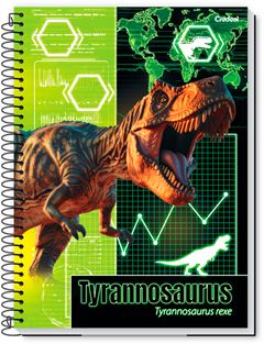 Caderno Credeal Universitario Super Dino Cd 10m 160fls