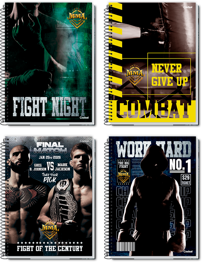 Caderno Credeal Universitario Mma Cd 1m 80fls