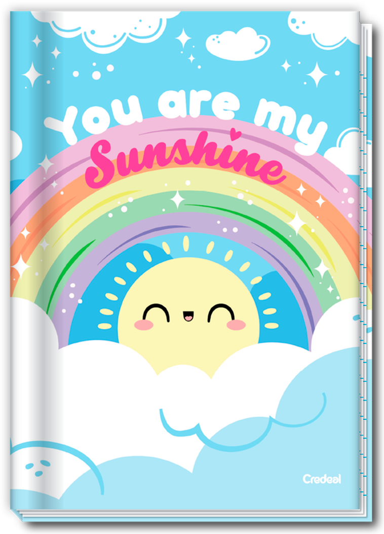 Caderno Credeal Universitario Arco Iris Cd Cost 80fls