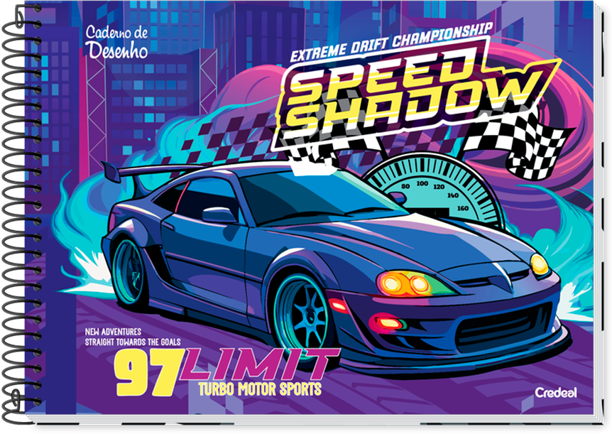 Caderno Credeal Cartografia Super Cars Cd Esp 96fls