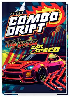Caderno Credeal Super Cars 1/4  Cd Cost 80fls