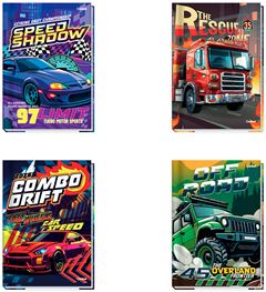 Caderno Credeal Super Cars 1/4  Cd Cost 48fls
