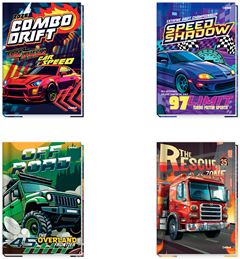 Caderno Credeal Universitario Super Cars Cd Cost 48fls