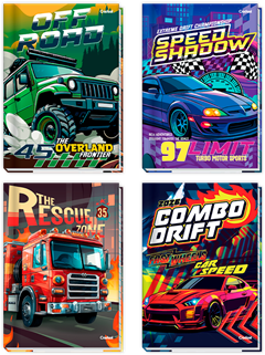 Caderno Credeal Universitario Super Cars Cd Cost 48fls
