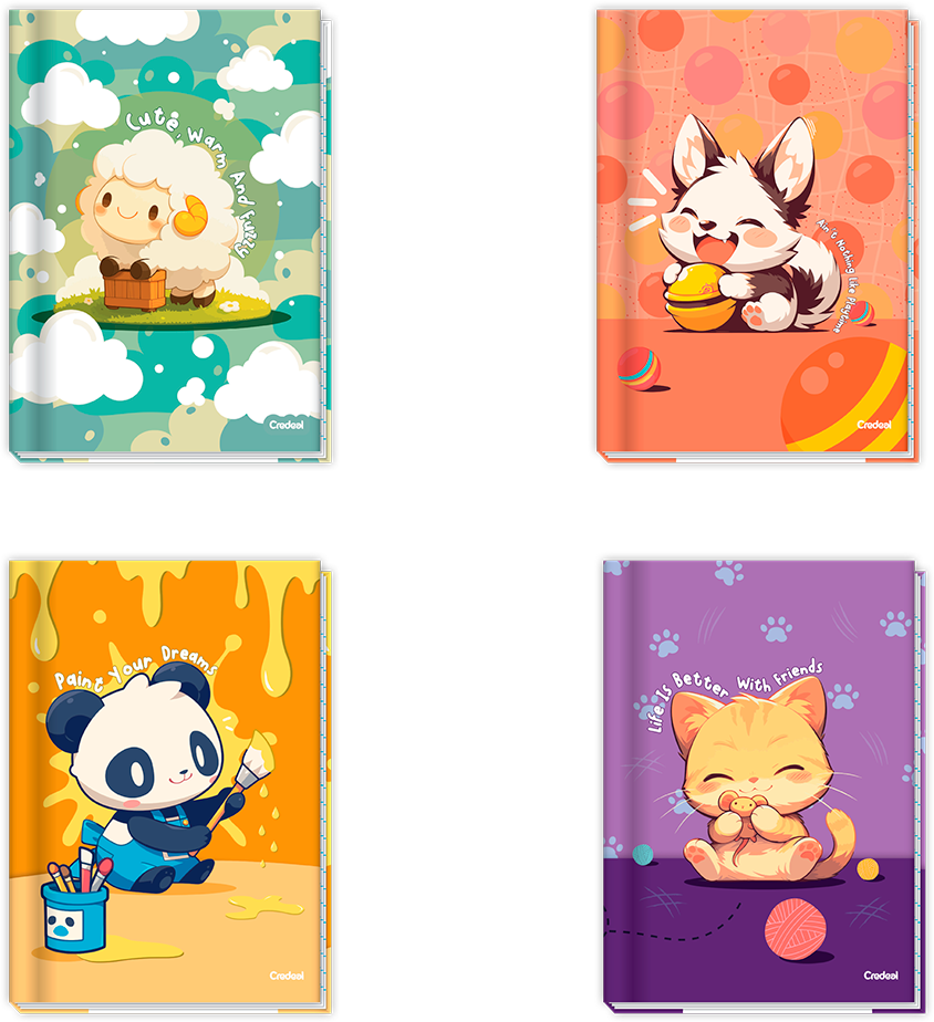 Caderno Credeal Universitario Lala Pets Cd Cost 80fls