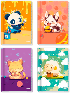 Caderno Credeal Universitario Lala Pets Cd Cost 48fls