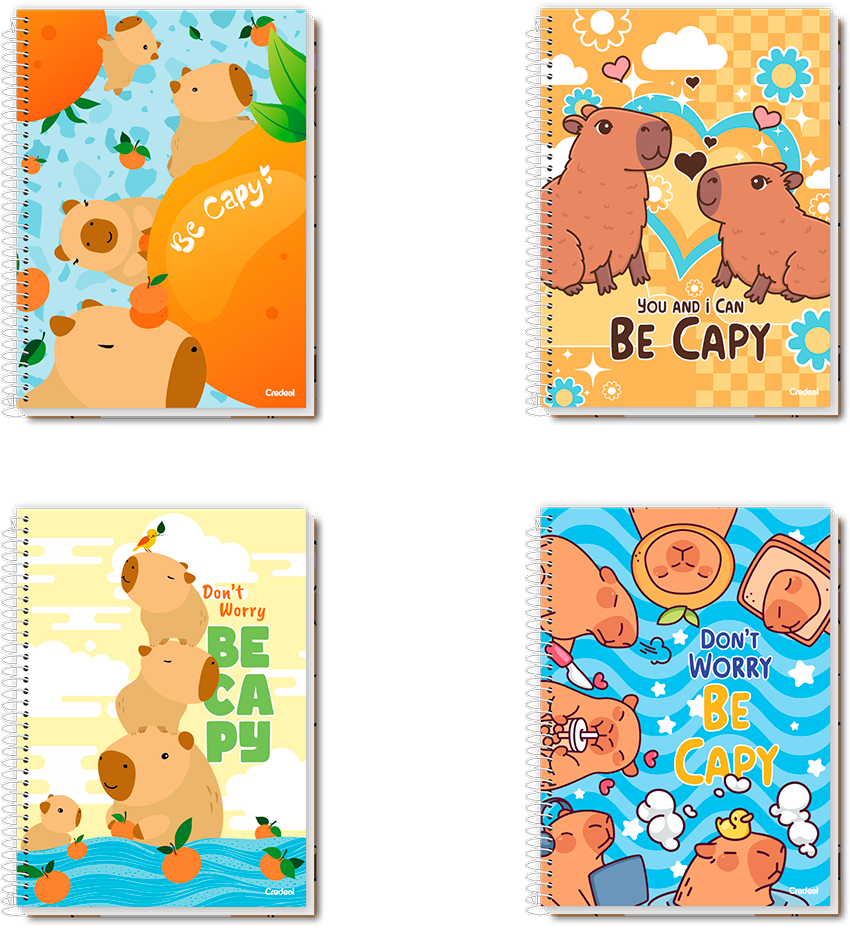 Caderno Credeal Universitario Be Capy Cd 1m 80fls