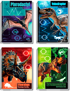 Caderno Credeal Universitario Super Dino Cd 1m 80fls