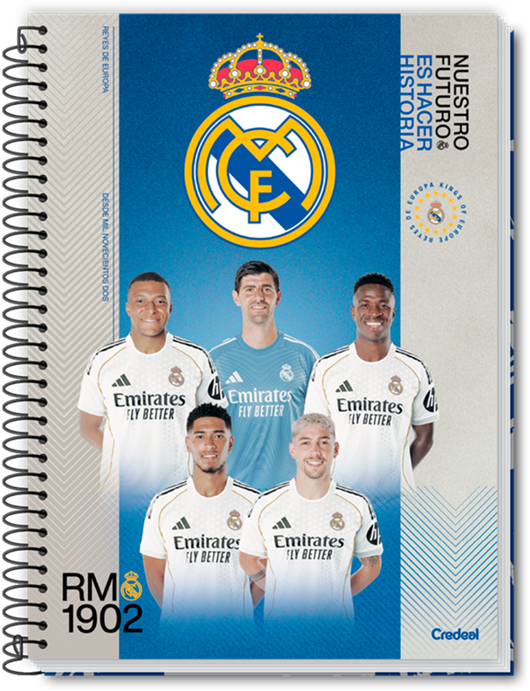 Caderno Credeal Universitario Real Madrid Cd 1m 80fls