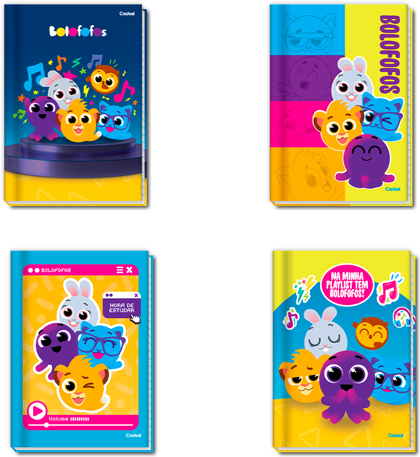 Caderno Credeal Universitario Bolofofos Cd Cost 80fls