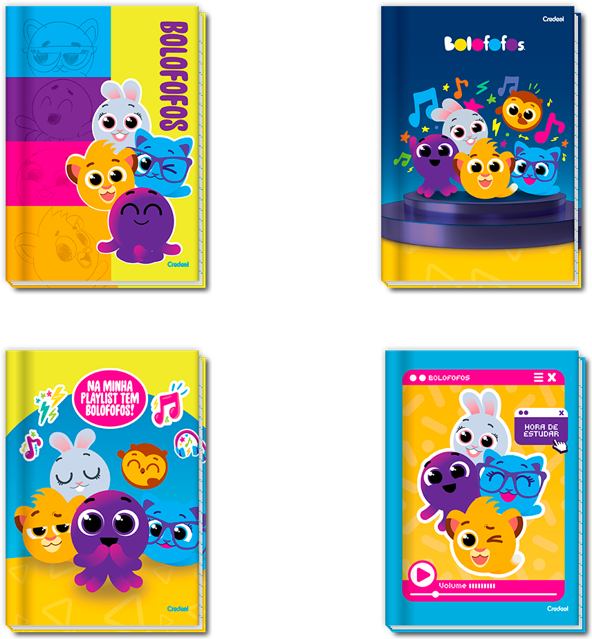 Caderno Credeal Bolofofos 1/4 Cd Cost 80fls