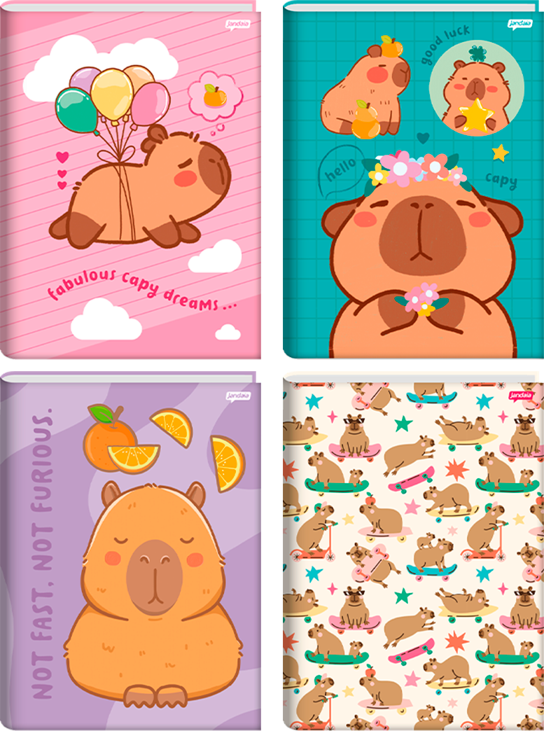 Caderno Jandaia Universitario Capyvibes Cd Cost 80fls