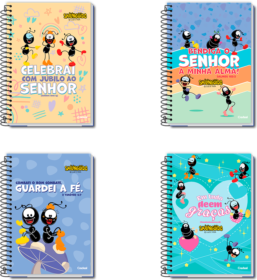 Caderno Credeal Universitario Smilinguido Cd 1m 80fls