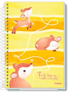 Caderno Credeal Universitario Lala Pets Cd 1m 80fls