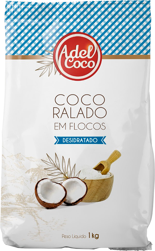 Coco Ralado Adelcoco Desidratado Flocos 1kg