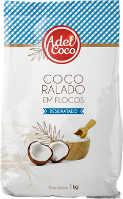 Coco Ralado Adelcoco Desidratado Flocos 1kg