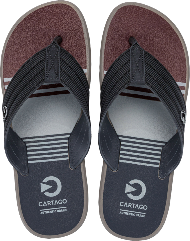 Sandalia Cartago Montreal Masc Adulto Cinza/ Bordo