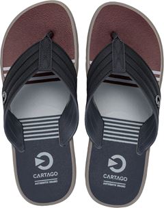 Sandalia Cartago Montreal Masc Ad Cinza/ Bordo