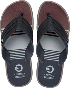 Sandalia Cartago Montreal Masc Ad Cinza/ Bordo