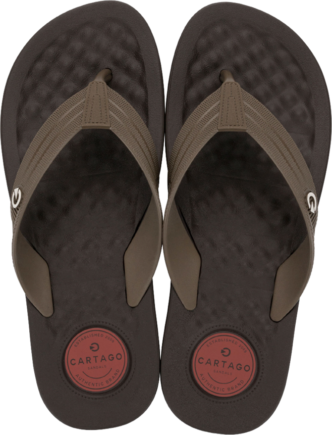 Sandalia Cartago Arizona Light Masc Adulto Marrom /Vermelho