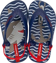Sandalia Ipanema Masc Baby Azul Escuro/Vermelho