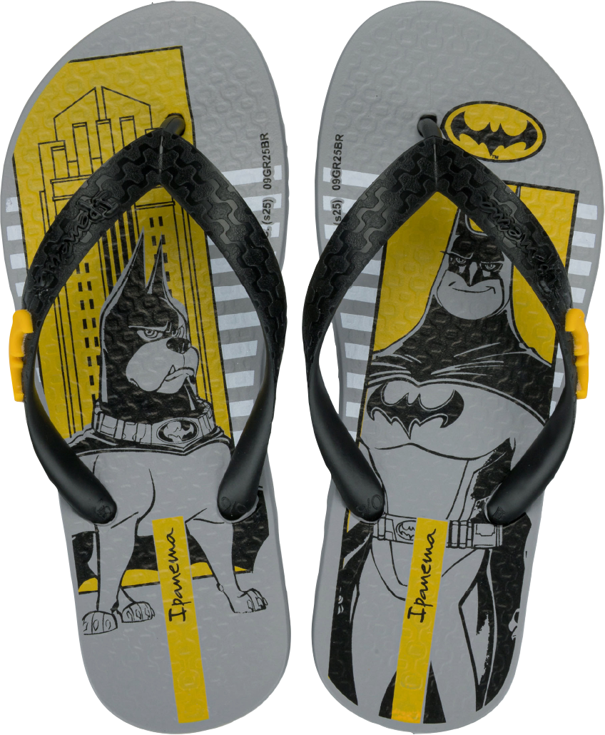 Sandalia Ipanema Batman Masc Infantil Grafite/Preto/Verde