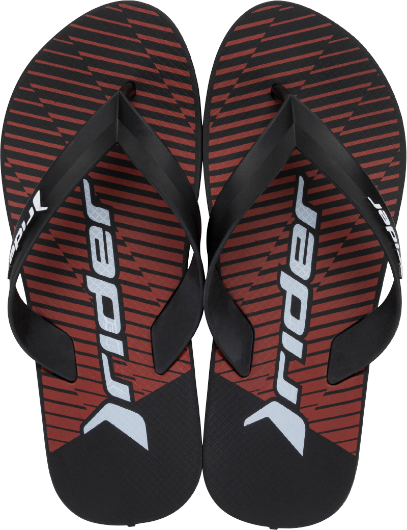 Sandalia Rider Feel Urban Masc Adulto Preto/Preto/Vermelho