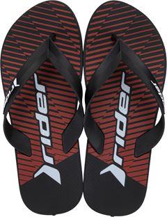 Sandalia Rider Feel Urban Masc Adulto Preto/Preto/Vermelho
