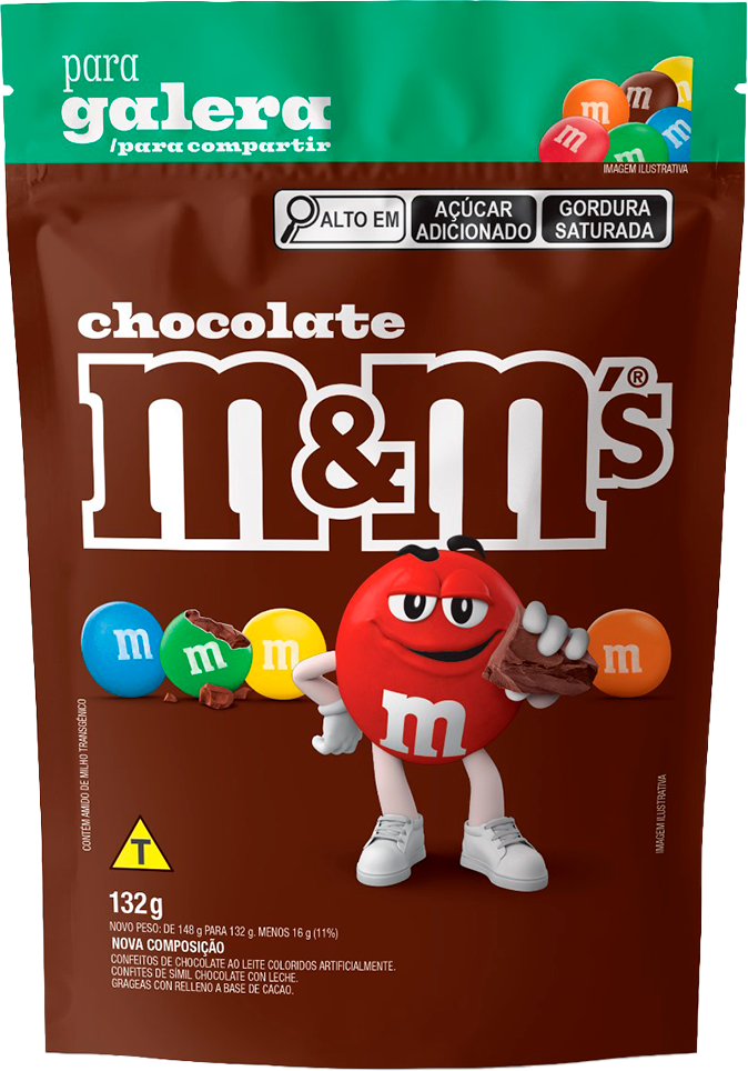 Chocolate M&M Chocolate Ao Leite Pouch 132g