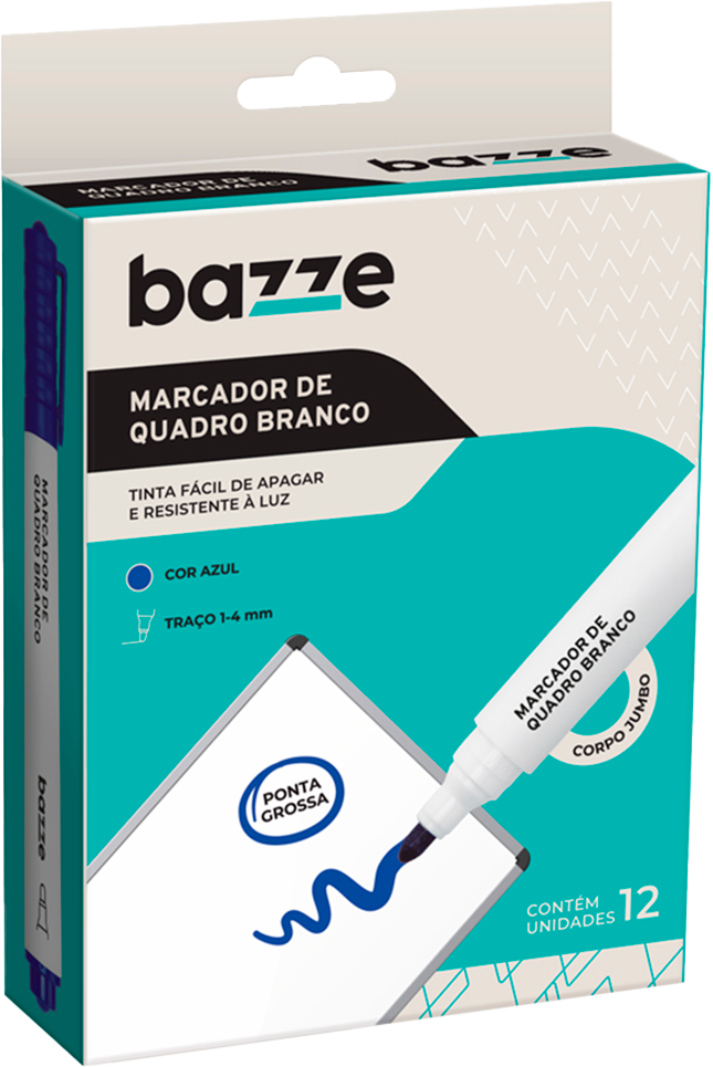 Marcador Quadro Branco Bazze Azul