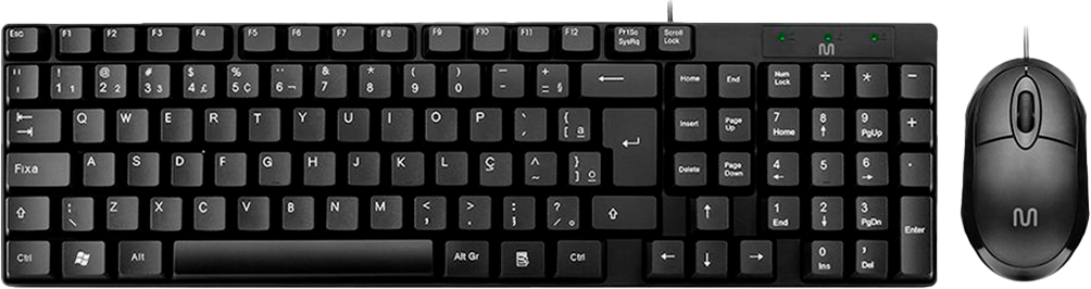 Teclado E Mouse Multilaser Com Fio Preto