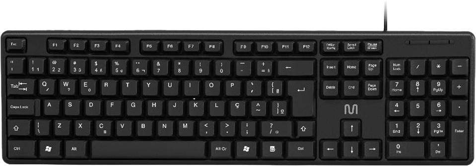 Teclado Multilaser Com Fio Usb Slim  Preto