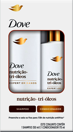 Kit Dove Nutricao + Tri Oleos  Shampoo 350ml + Co 175ml