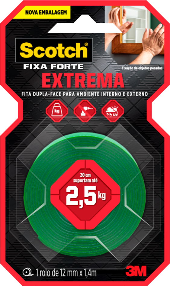 Fita Dupla Face 3m Extreme 12x1,4m Blister
