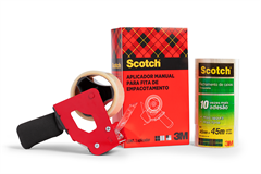 Kit Fita Adesiva Empacotamento 3m 100m 56un +Dispensador Gts