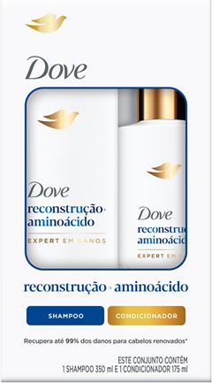 Kit Dove Reconstrucao + Aminoacidos Shampoo 350ml + Co 175ml