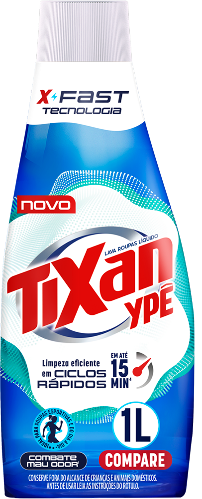 Sabao Liquido Ciclo Rapido Tixan Ype Controle D Odor Azul 1l