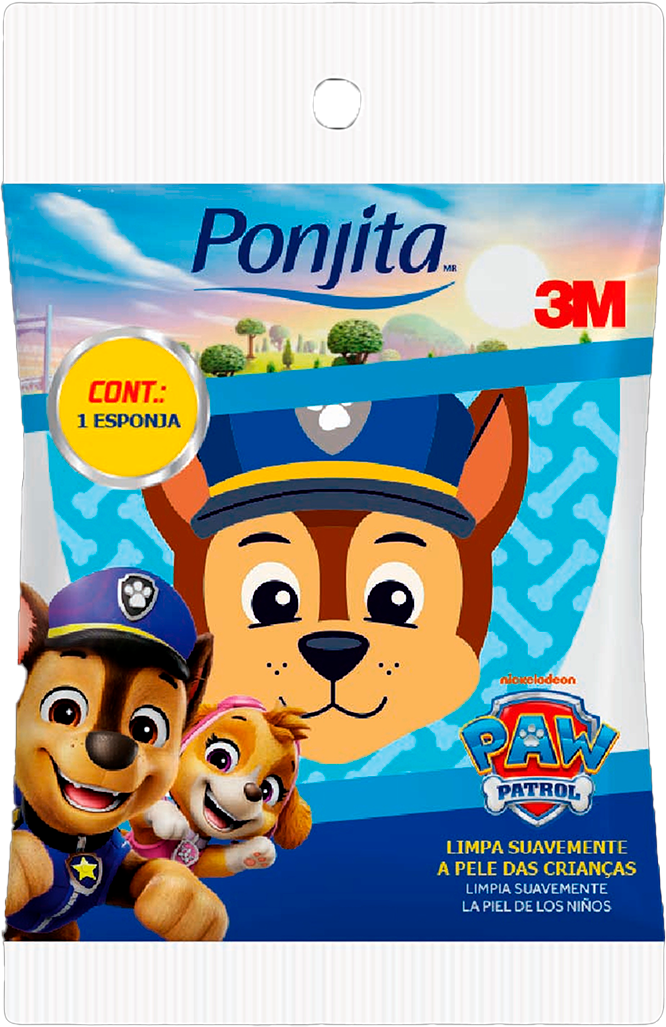 Esponja Banho 3m Ponjita Patrulha Canina