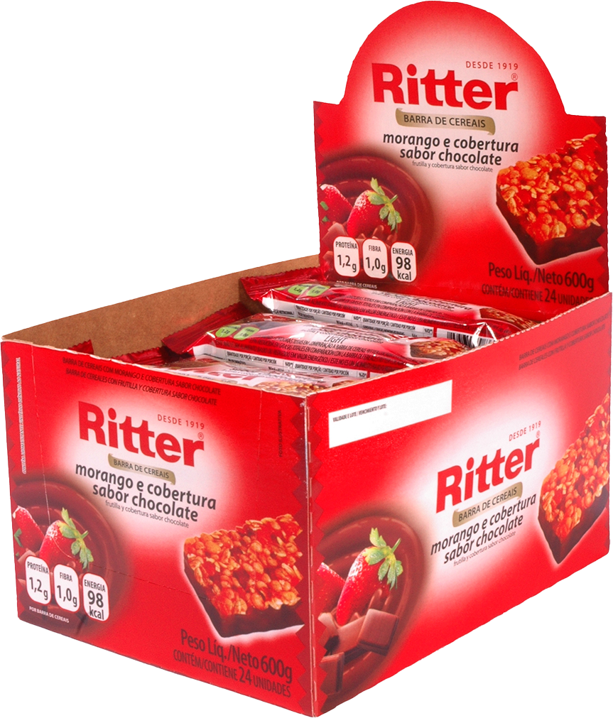 Barra De Cereal Ritter Morango E Chocolate 25g