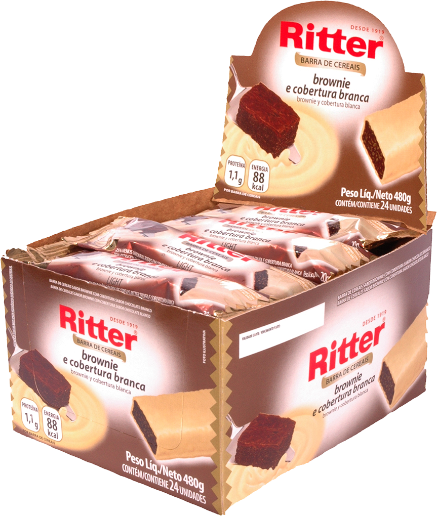 Barra De Cereal Ritter Brownie E Chocolate Branco 25g