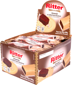 Barra De Cereal Ritter Brownie E Chocolate Branco 20g