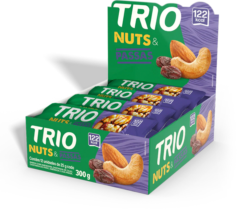 Barra De Cereal Trio Nuts Tradicional 25g
